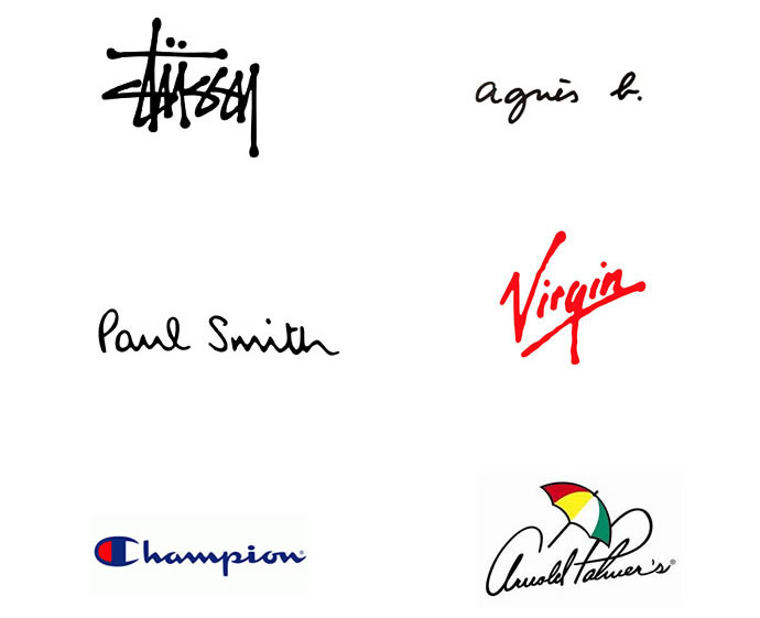 手寫體logo使用的案例